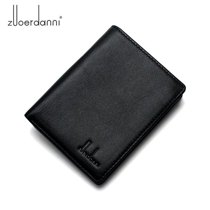 Кошелек мужской короткий маленький бумажник из воловьей кожи кредитница | Багаж