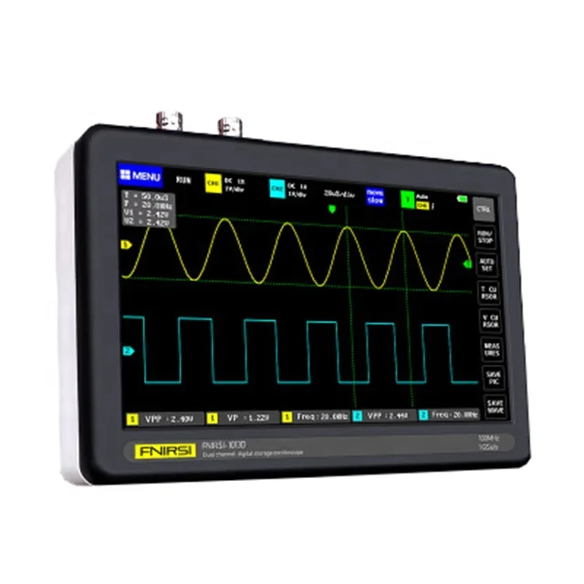

1013D dual channel digital touch panel oscilloscope 100M bandwidth 1GS sampling rate