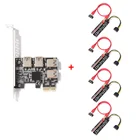Адаптер-переходник VER009S PCI-E X4 USB 3,0, мультипликационный концентратор PCI Express от 1X до 16X, карта расширения для майнинга биткоинов ETH, видеокарта для майнинга