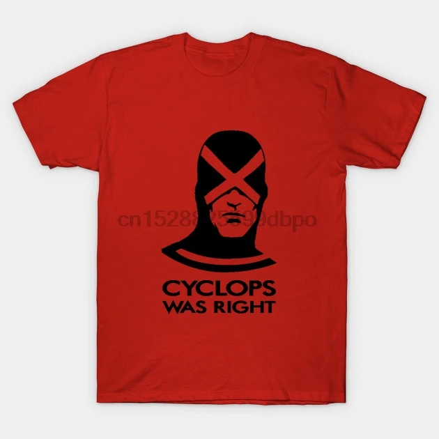 

100% Cotton O Neck Custom Printed Tshirt Men T Shirt Cyclops Was Right Comic Women T Shirt