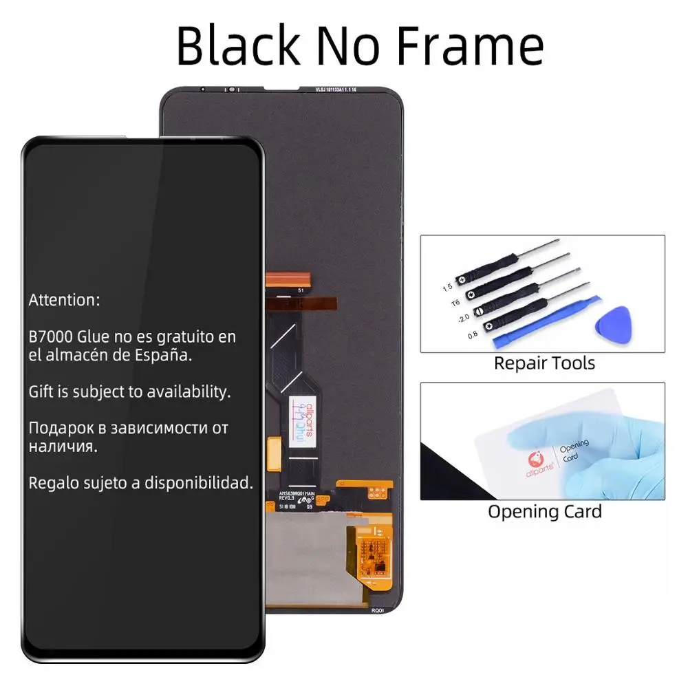 Super Amoled для Xiaomi mi x 3 ЖК-дисплей кодирующий преобразователь сенсорного экрана в сборе с рамкой mi x3 Замена mi x3 mi x 3 lcd - Цвет: Black No Frame
