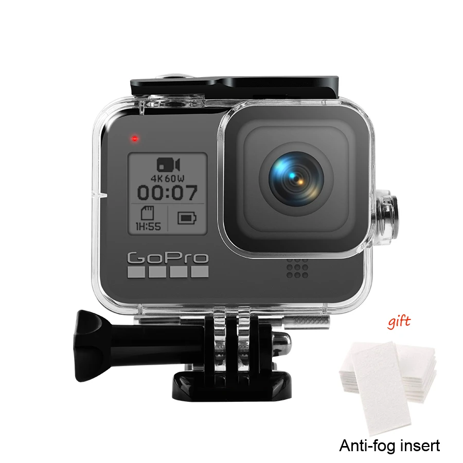 Подводный водонепроницаемый чехол для GoPro Hero 8 Черный Защитный камеры аксессуары