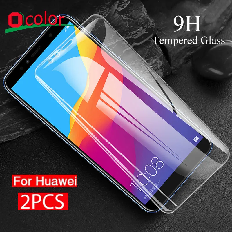 Ocolor для 2 шт huawei Honor 6A 7A закаленное защитная стеклянная пленка экрана mate 20 Lite Y6 2018