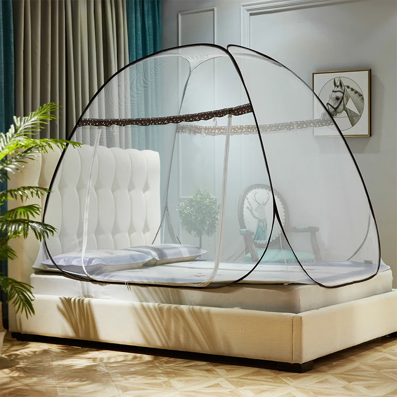 

2021 new magic Mosquito Net Bed Folding Single Door Netting Mongolia Bag Nets Berth Travel Mosquito Net No installation required