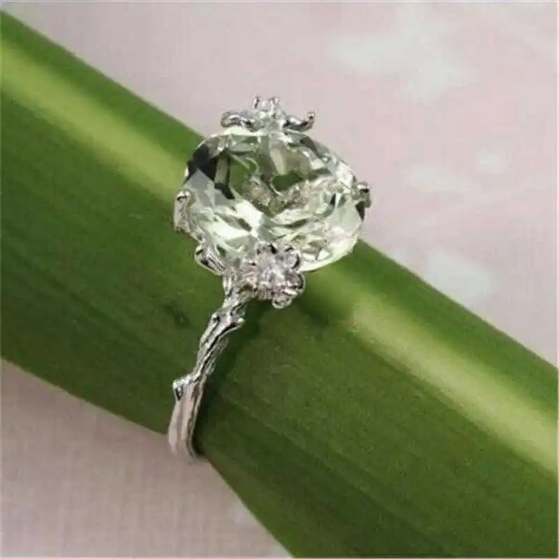 

Fashion Beautiful Tsavorite Floral Jewelry For Women Wedding Engagement Gift Ring Size6-10