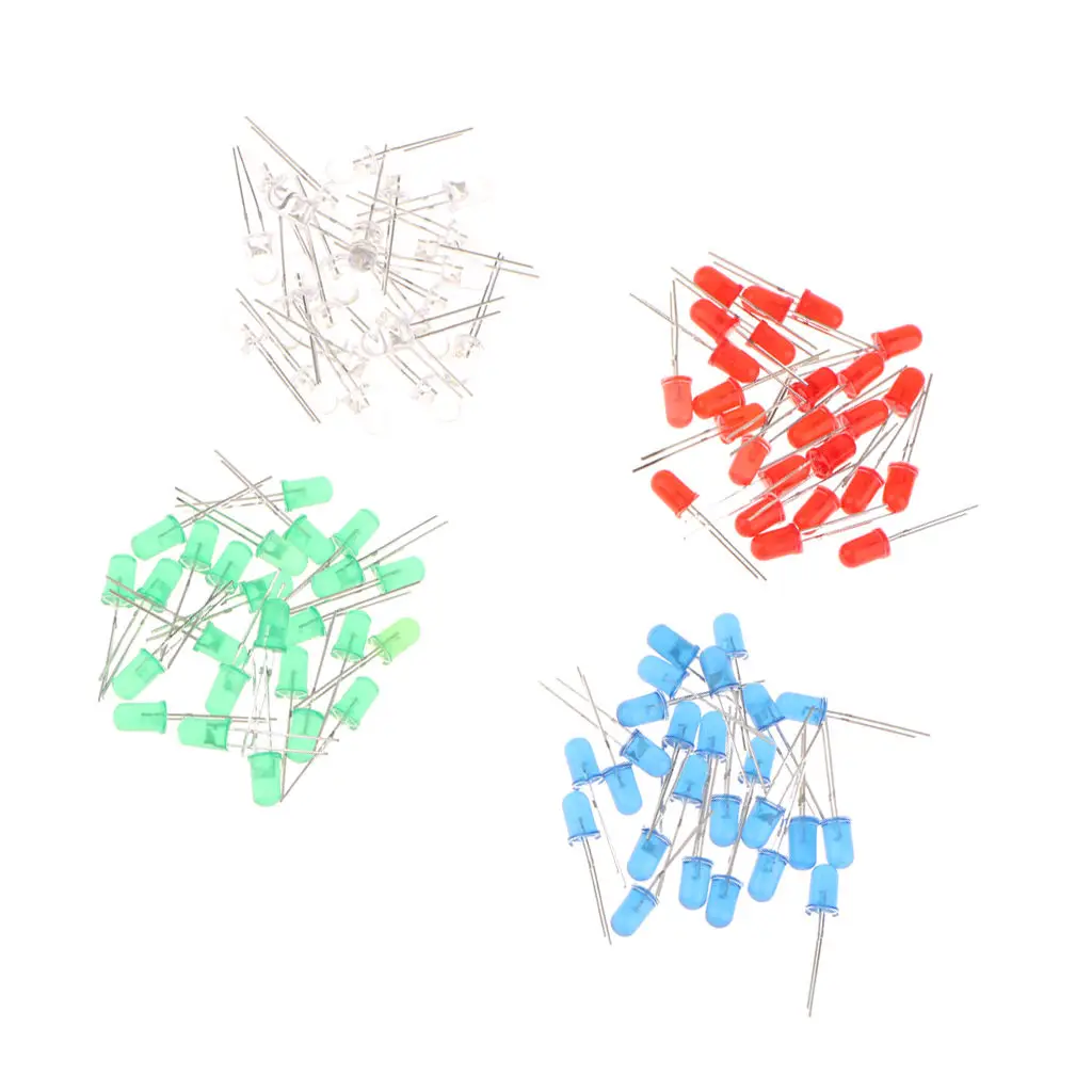 

100 шт., яркие прозрачные светодиодсветодиодный лампы 5 мм