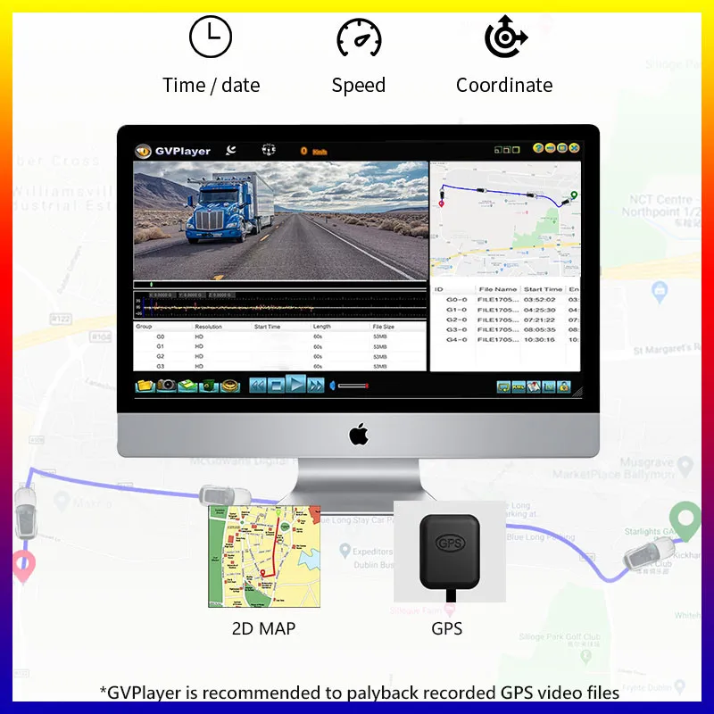 Рекордер для камеры с двумя объективами 12 дюймов | Автомобили и мотоциклы