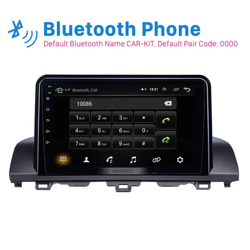 Harfey автомобильный навигатор 9 &quotHD Android 1 GPS стерео для Honda Accord 10 2018 2019 с Bluetooth