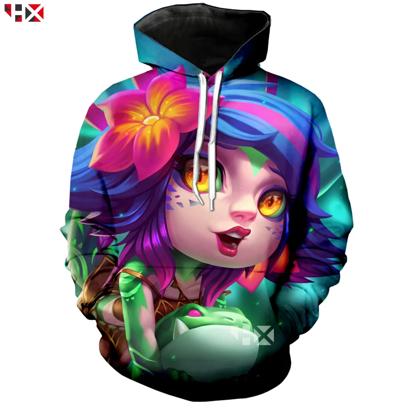 HX новые игры Chibi Neeko от Qiang Wei футболка/Толстовка/Свитшот милые хипстерские