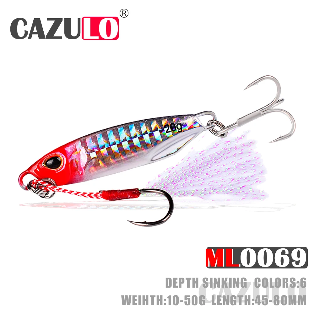 

Metal Jig Fishing Accessories Lures Isca Artificial Weights 10-50g Bait Bass Holographic Sinking De Pesca For Carp Goods Leurre