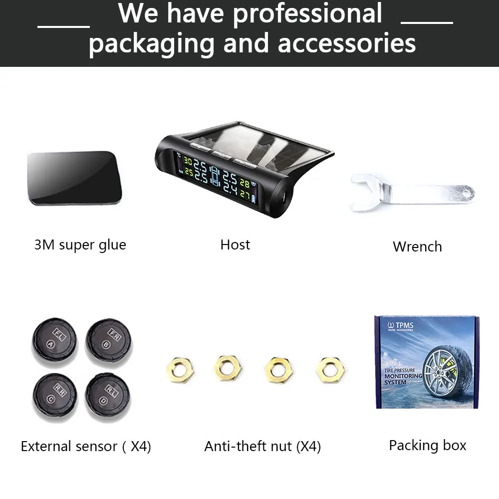 Лидер продаж онлайн миниатюрный датчик давления в шинах TPMS/монитор Солнечный