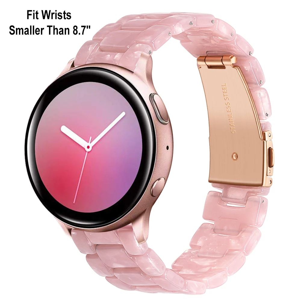 Женский ремешок из смолы 20 мм для samsung gear S2 Classic/Galaxy Watch 42 мм/Active 2 40 мм 44 мм быстросъемный ремешок