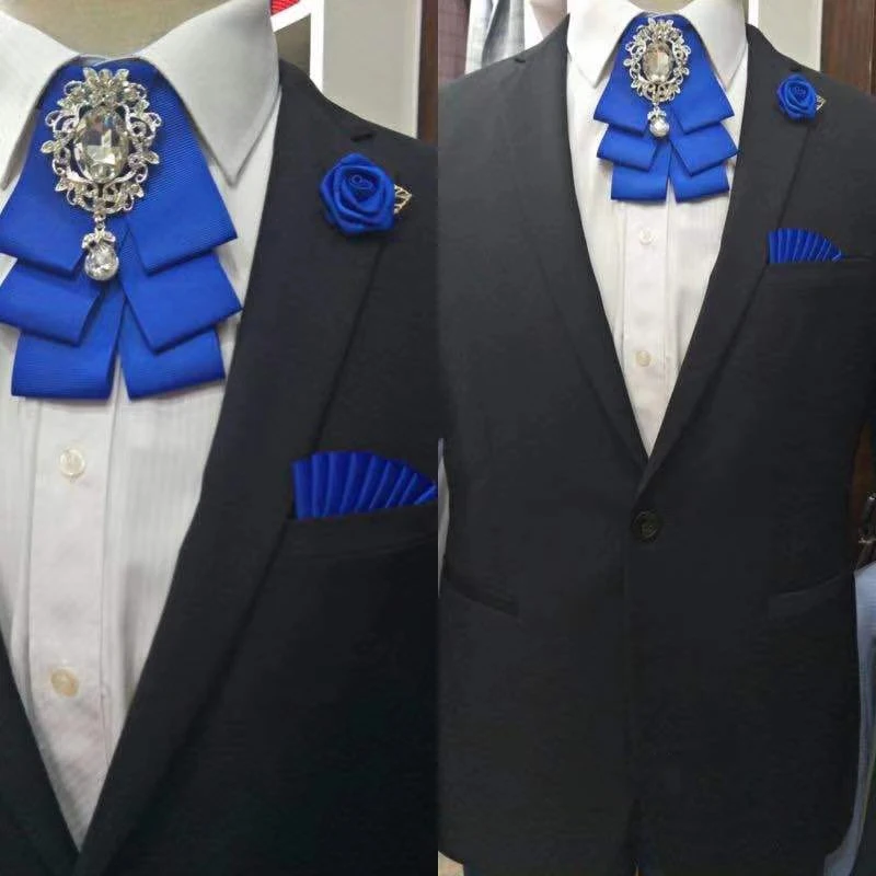 Модные высококачественные бриллиантовые Ленточные галстуки бабочки для мужских