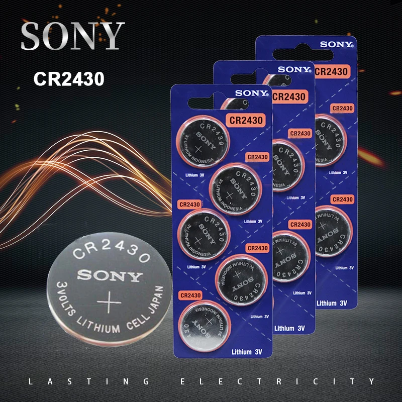 3 шт. оригинальный Sony CR2430 DL2430 CR 2430 3V литиевая батарея для умных часов наушников
