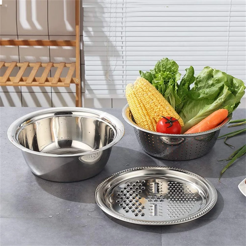Сливной лоток из нержавеющей стали терка миска для смешивания раковина набор с
