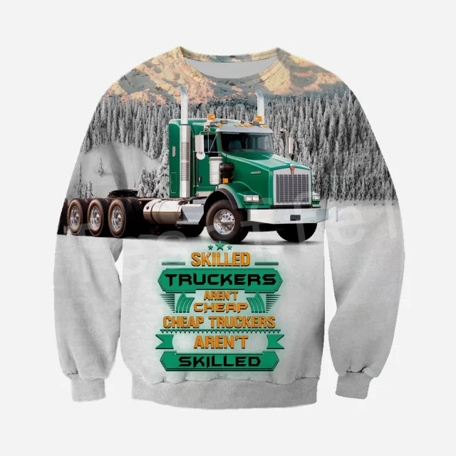 

LIASOSO I AM Trucker Driver Truck Worker Tracksuit Pullover NewFashion Sweatshirt Crewneck 3D Print Casual Hoodies Men/Women