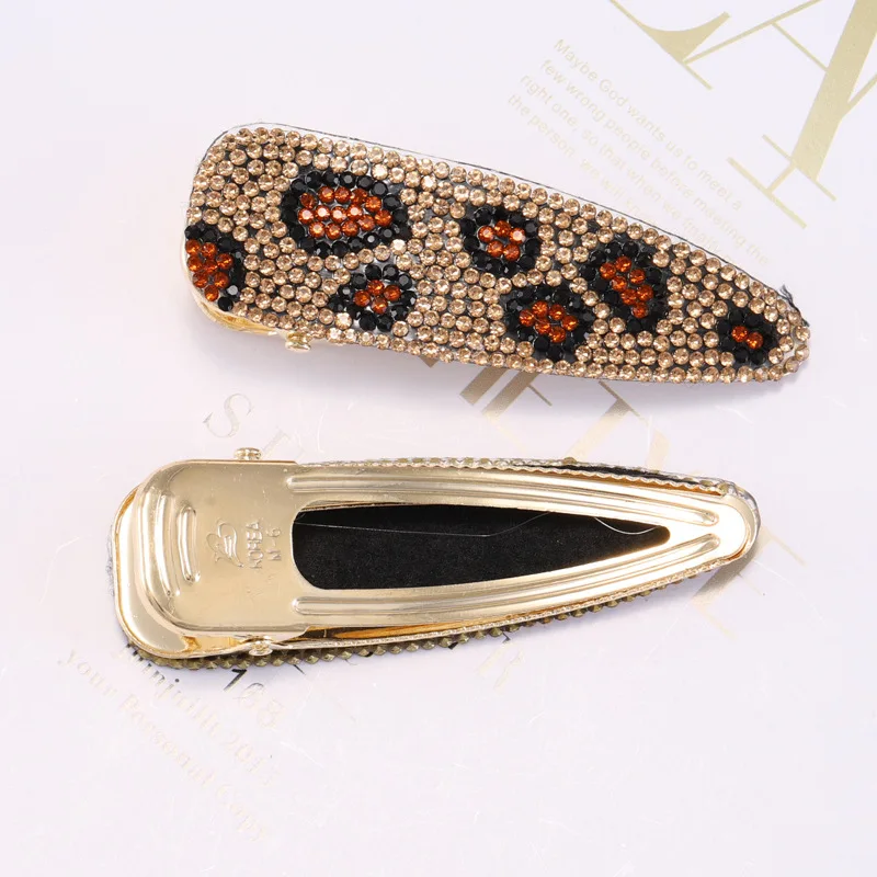 

New Fashion Bling Crystal Leopard Metal Hair Clip Hairband Bobby Pin Barrette Hairpins Headdress Accessories Beauty Styling Tool