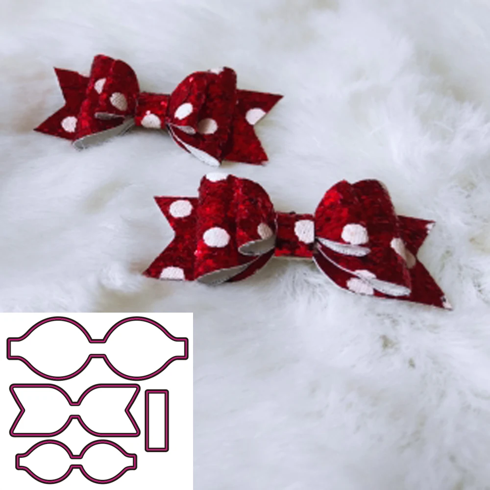 Новый красивый бант Цветок Металлические высекальные формы украшение для