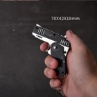 Игрушечный мини-пистолет, металлический, складной, в виде кольца для ключей, пистолет с резиновой лентой