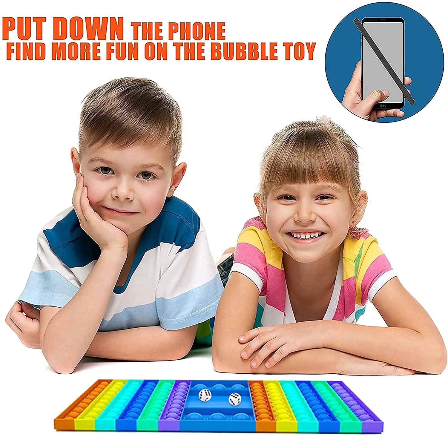 

New 2021 Rainbow CheckerboardInteractive giant decompression Figetget toy,Big Size Push Game ,Fidget Toy Parent-child board