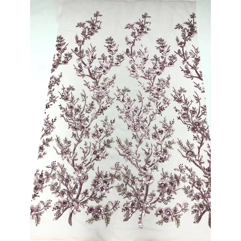 

2020 High Quality Lace Fabric African Floral Exquisite Design Embroidery Organza Mesh Voile Lace Elegant For Female Dresses