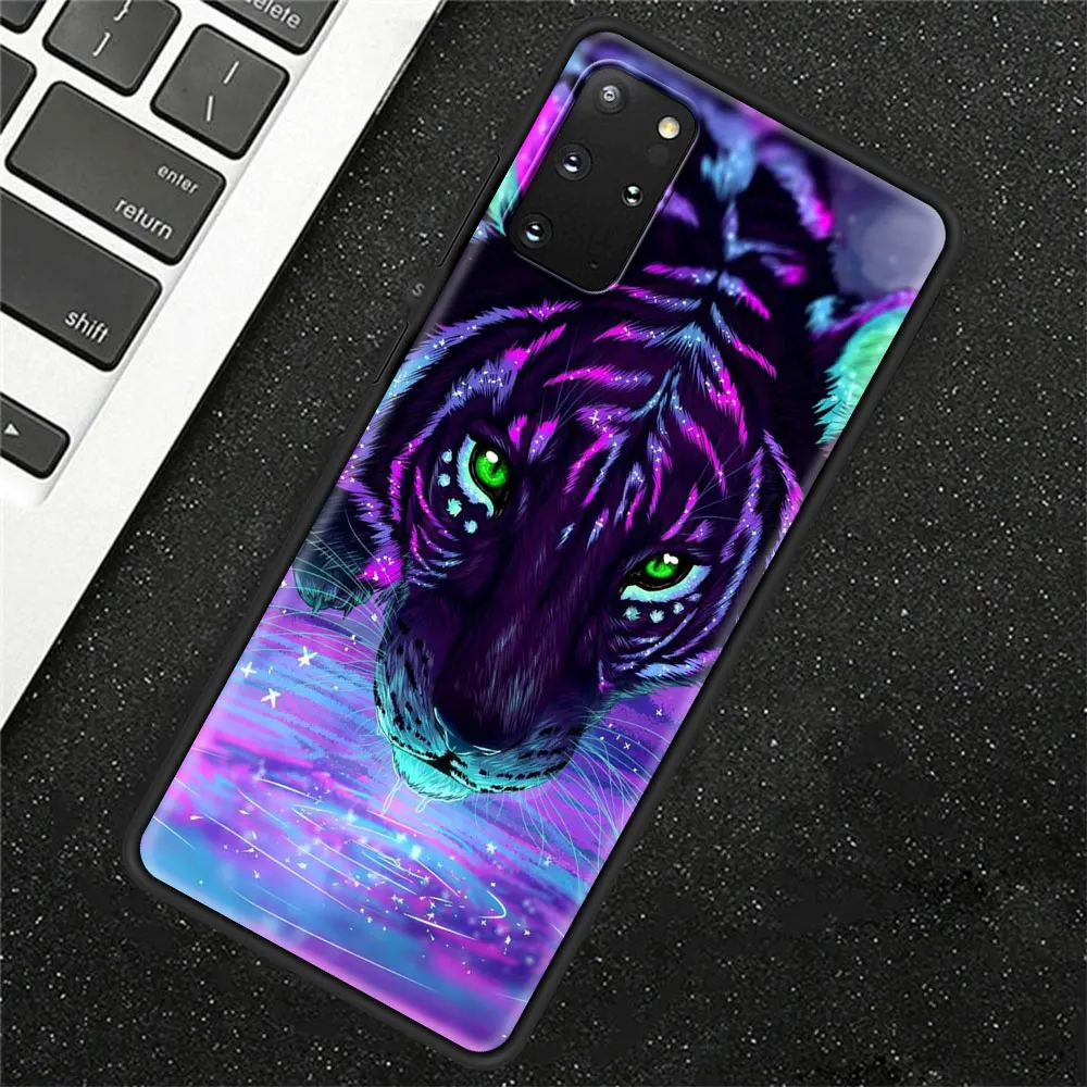 

Lion Animal wolf Phone Case For Samsung Galaxy S20 FE S10 Plus Lite S21 Ultra S8 S9 Plus S10e S7 Edge Black Shell Cover