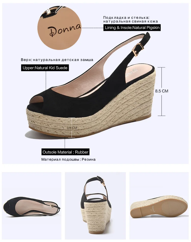 Donna-in/распродажа; сезон лето; Лидер продаж; женские босоножки на платформе и танкетке; босоножки на плоской подошве ручной работы из натуральной кожи на высоком каблуке; женская обувь; коллекция года