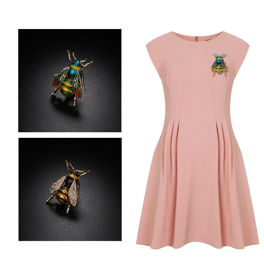 1 шт. брошь в виде пчелы насекомых для женщин девочек ювелирное изделие золотой