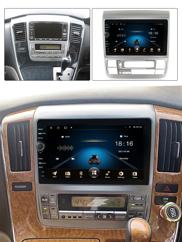 Android 10 QLED экран автомобильное радио стерео для Toyota Alphard 1 H10 2002-2008 Мультимедиа GPS