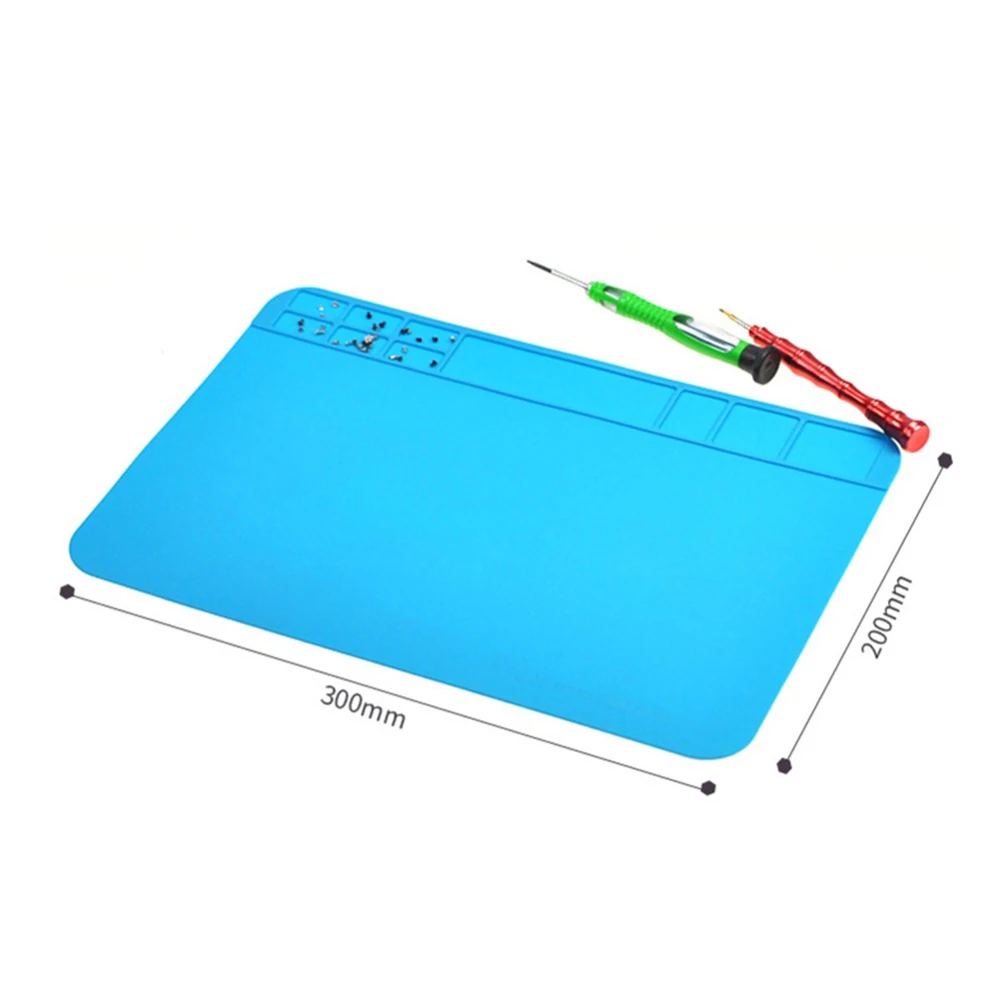 

30cm*20cm Blue Heat Insulation Pad Desk Pad Durable High Quality Maintenance Mat