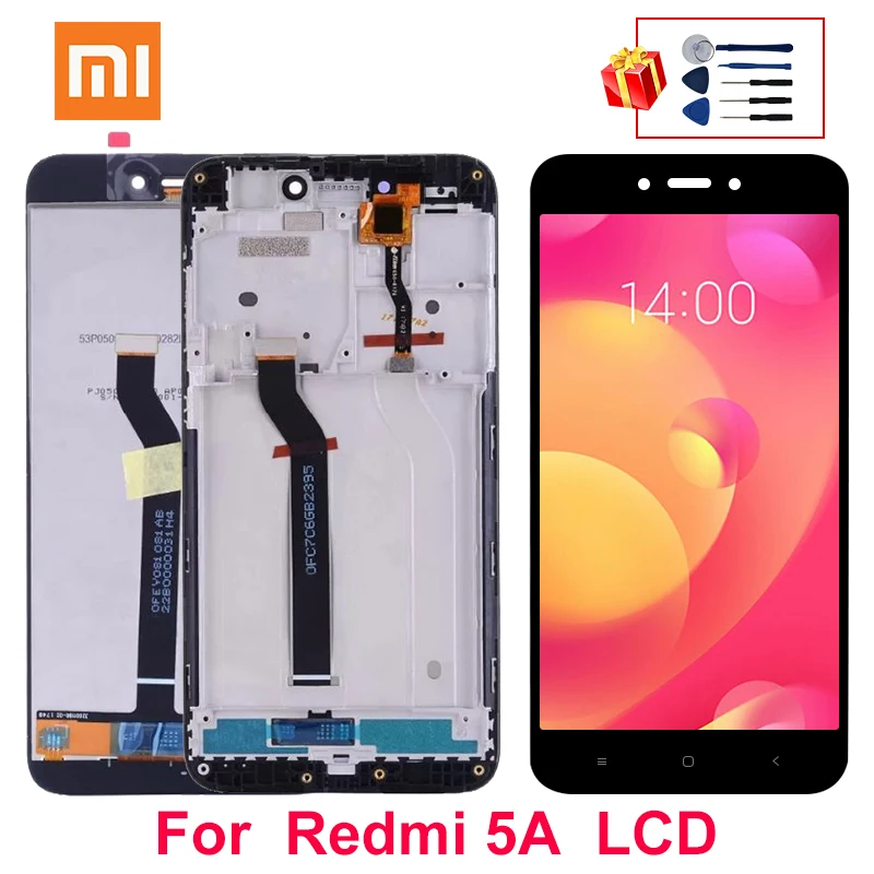 Сенсорный ЖК экран 5 0 дюйма для Xiaomi Redmi 5A дигитайзер с рамкой A дисплей запасные