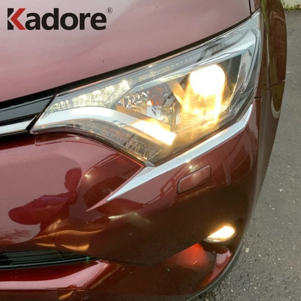 Для Toyota RAV4 RAV 4 ABS хромированный авто передний головной светильник, накладка на голову, светильник для бровей, полоски для стайлинга автомобилей