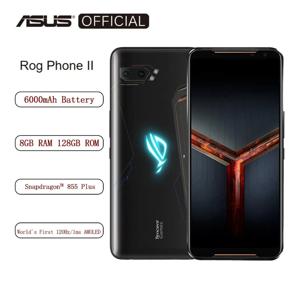 ASUS ROG Phone 2(ZS660KL) игровой телефон 8 Гб Оперативная память 128 Гб Встроенная память Snapdragon 855 плюс 6000 мАч NFC Android9.0 смартфон