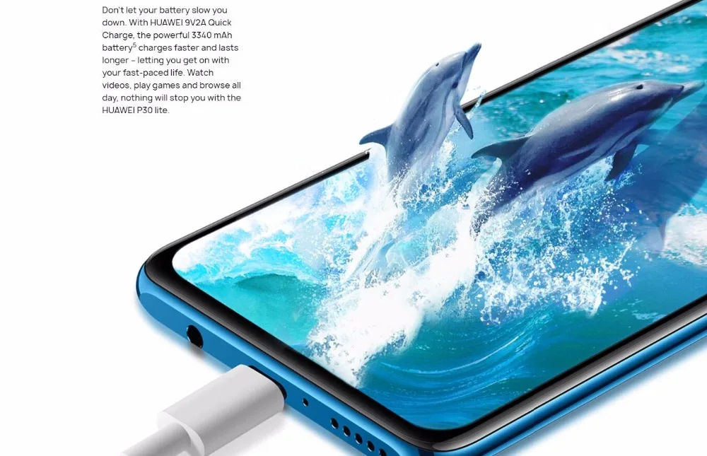 huawei P30 Lite Nova 4e смартфон 6,1" Kirin 710, четыре ядра, 6 ГБ ОЗУ, 128 Гб ПЗУ, Android 9,0, 3340 мА/ч, телефон с отпечатком пальца