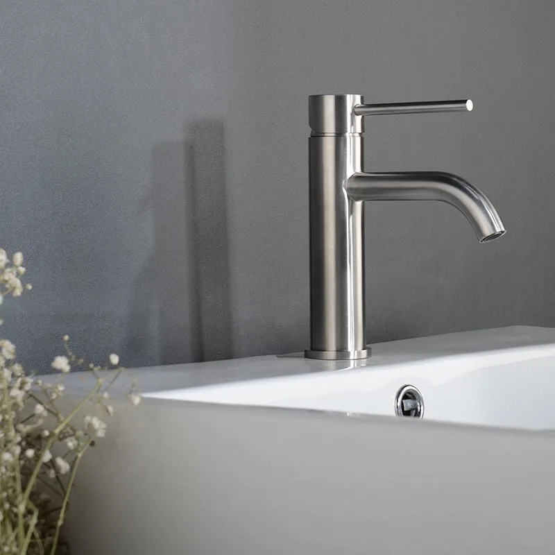 Матовый кран для ванной комнаты из розового золота крепление на поверхность одно