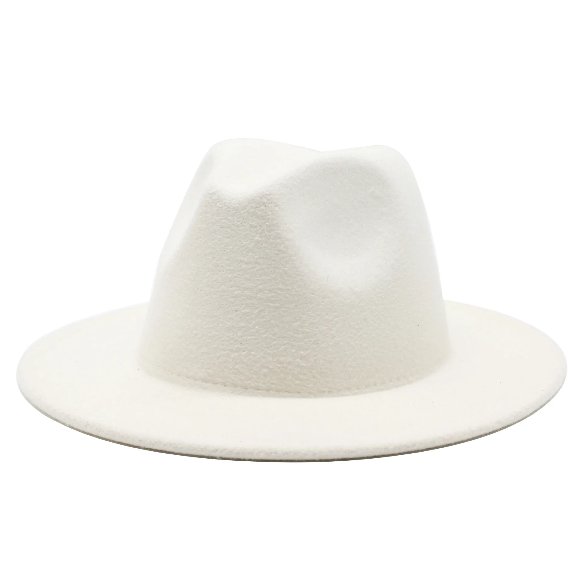 

2021 ritish Style winter wool solid Classic fedoras cap men women panama jazz hat Fedoras Europe America Church wholesale hats