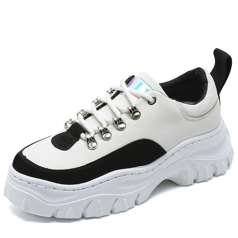 Женские кожаные туфли модель 2019 года весенняя женская обувь черные белые