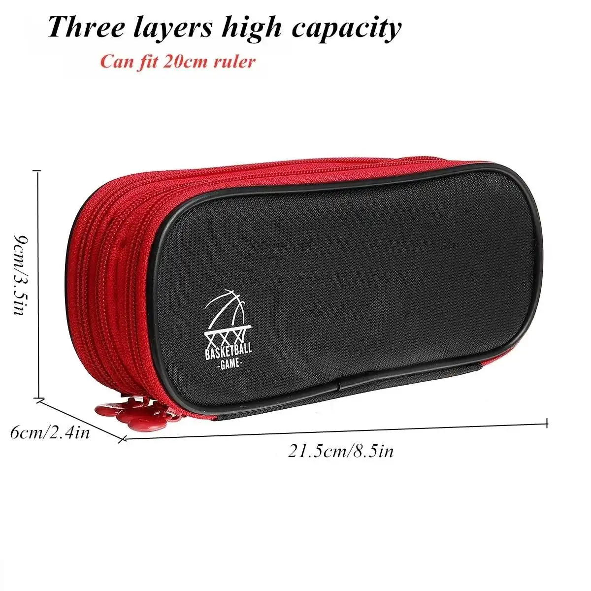 

Zippered Large Pencil Case Storage Case Cosmetics Pen Bags School Office Stationery Organizer Pencilcase Purse School Supplies