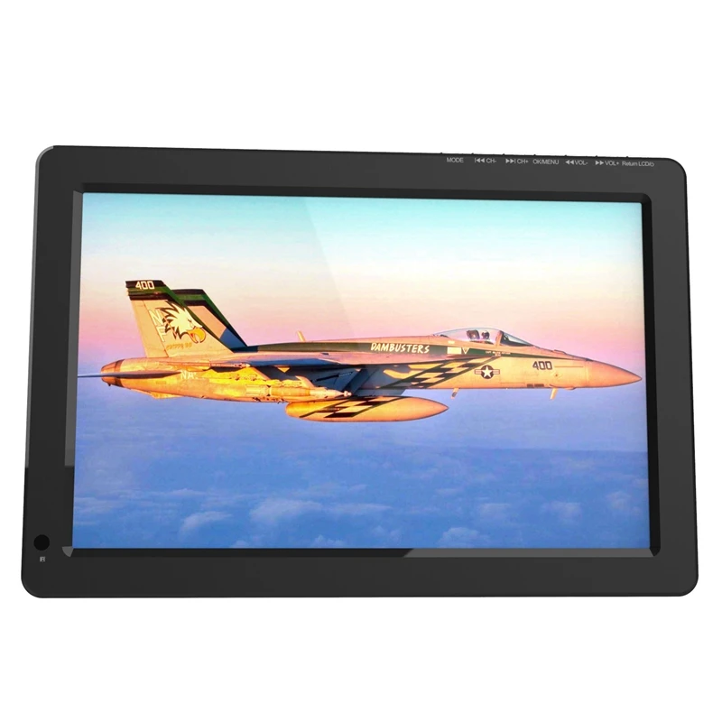 Портативный 12 1 дюймовый TFT светодиодный 1080P Dvbt2 цифровой аналоговый телевизор H.265