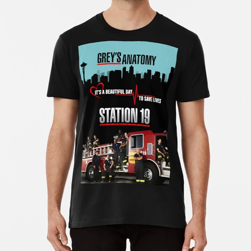 

Grey's Anatomy Station 19 t shirt station19 firefighters doctors mandycali frame series seriestv abc