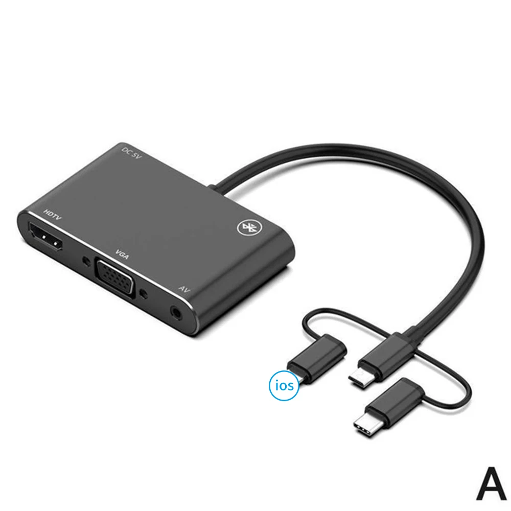 Адаптер VGA HDMI 3 в 1 кабель-адаптер для проекционного экрана IPhone 11 Pro Max XS XR Huawei P20 P30 IOS