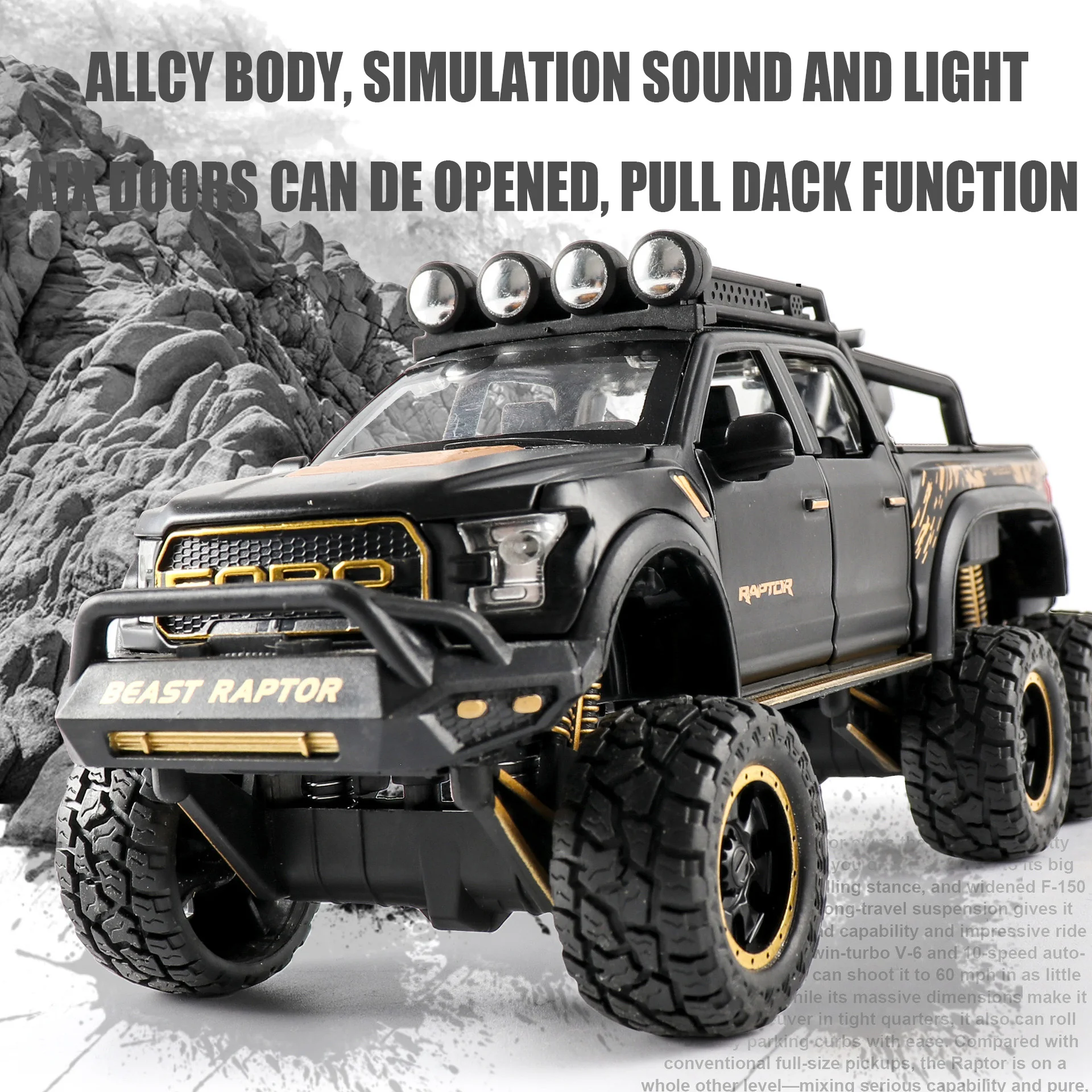 Car simulation 1:32 Raptor F150 off-road alloy children's toy car model ornaments AliExpress | Дом и сад
