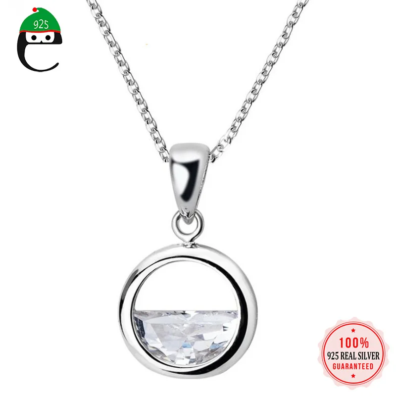 Женское ожерелье с подвеской из серебра 100% пробы XY841 | Украшения и аксессуары