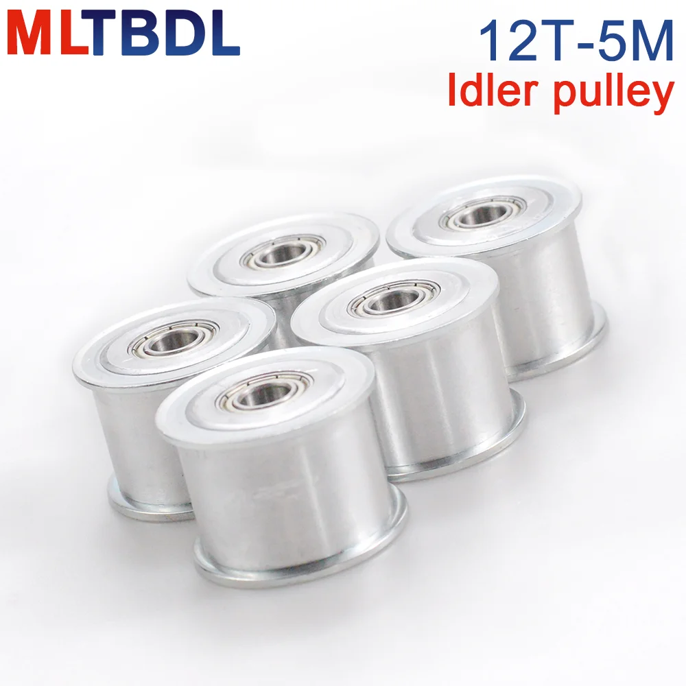 

12 Teeth 5M Idler Pulley Tensioner Wheel Bore 3/4/5/6mm with Bearing Guide 5M synchronous pulley HTD5M 12teeth 12T