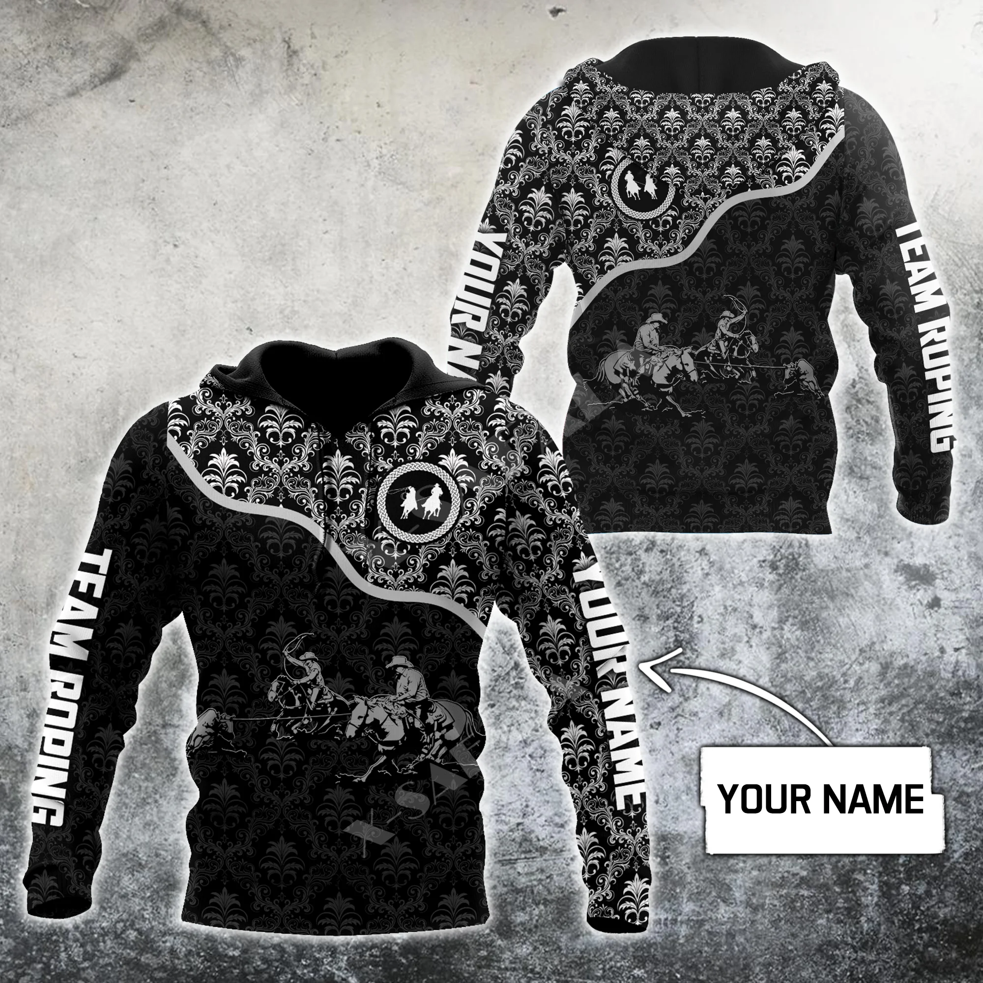 

Bull Riding Team Roping Rodeo Cowboy Customize 3D All Print Hoodie Man Women Harajuku Outwear Zipper Pullover Sweatshirt Casual