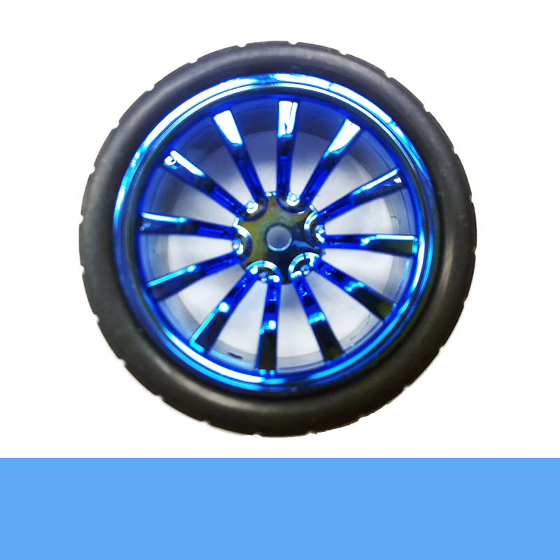 4 шт./Лот 65 мм резиновая шина диаметр Ширина 27 серебристое/красное/синее колесо 4/5/6