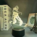 Светодиодный ночной Светильник 3D для сноуборда, сенсорная Настольная лампа с изменением 7 цветов, декоративсветильник освещение для спальни, магазина, бара, подарок для детей