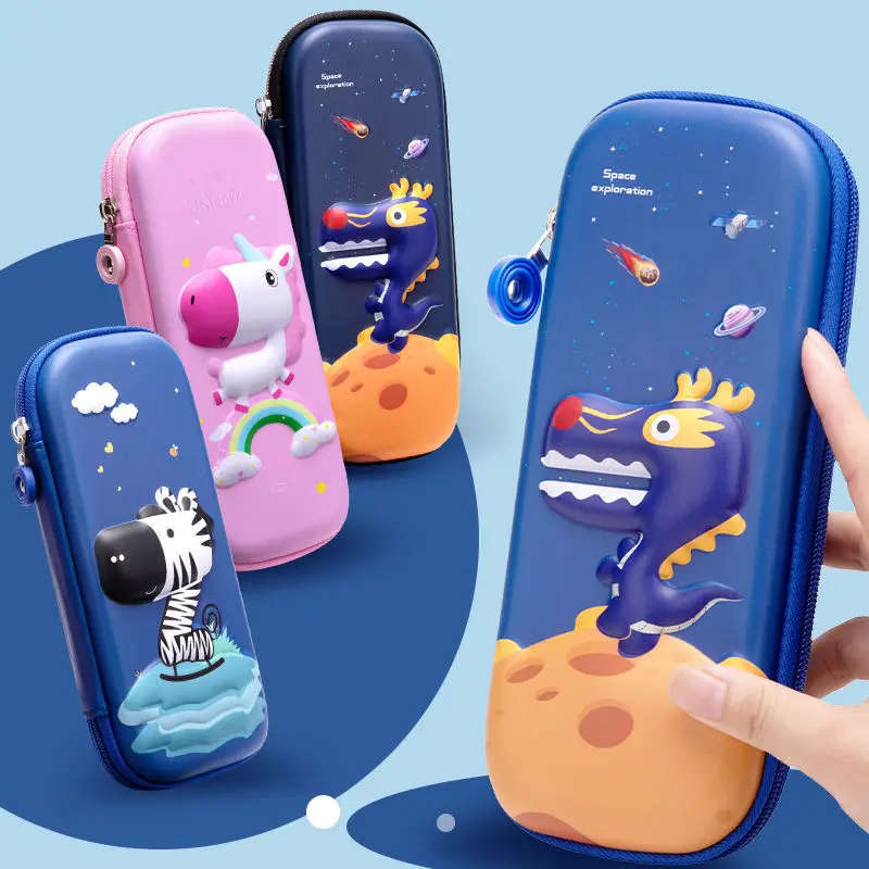 

3D stereo animal pencil case plastic Stationery box School Pencil cases for girls pen case student pencil box cute pen bag gifts