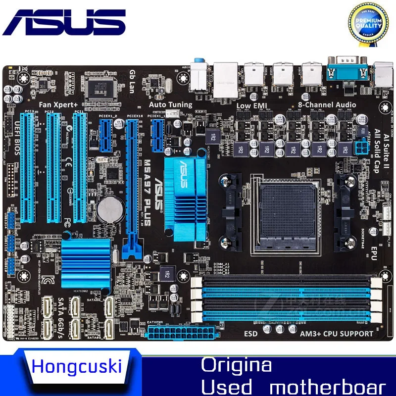 Материнская плата AM3 + для AMD 970 ASUS M5A97 PLUS разъем DDR3 SATA3 USB3.0 материнская настольного