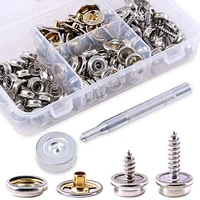 120 pieces stainless steel marine grade canvas and upholstery boat cover snap button fastener kit
